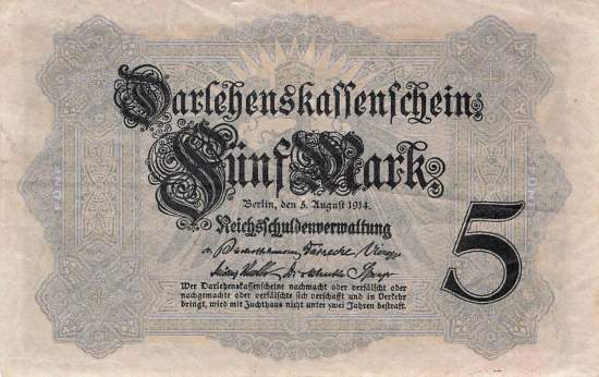 5 Mark 1914 ro.48c Serie F